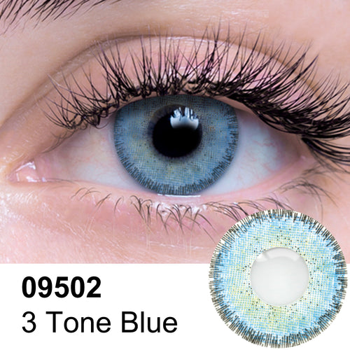 3 Tone Blue Contact Lenses